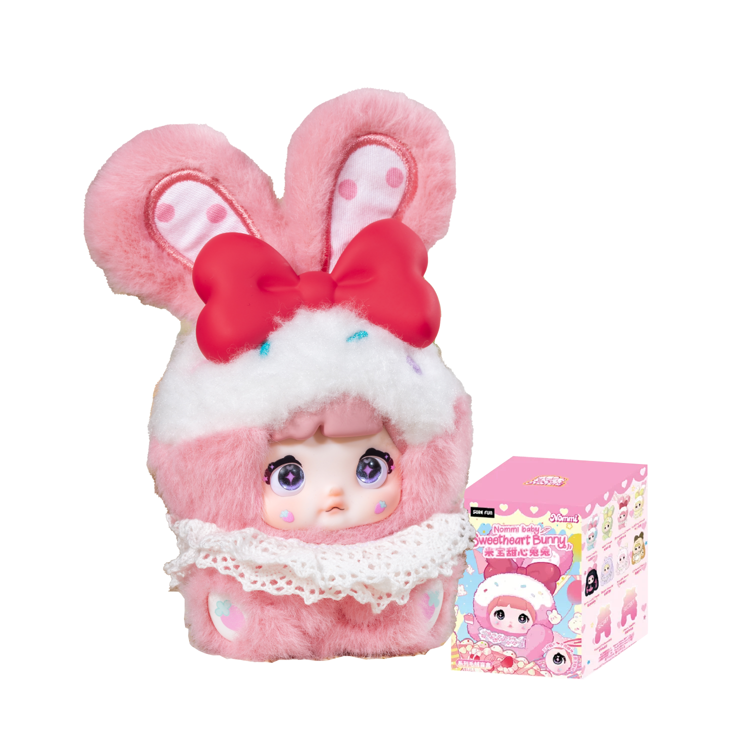 nommi TOPTOY V2 米宝 甜心免免 ベイビースイートハートバニー Nommi ベイビー スイートハート バニー ぬいぐるみ キーチェーン