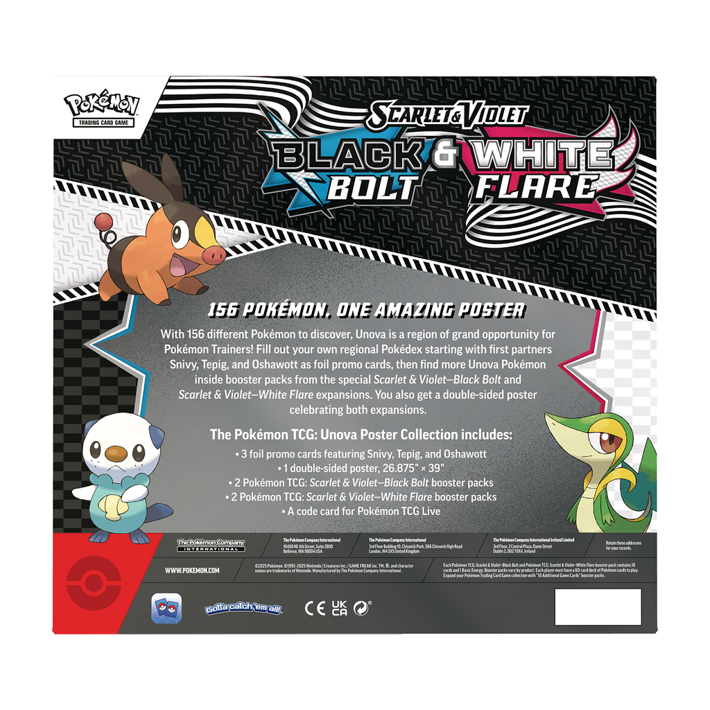 Pokémon Scarlet & Violet -Black Bolt & White Flare Unova Poster Collection - Small Bacteria | UK Stockist