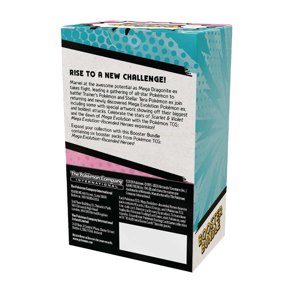 Pokémon Mega Evolution-Ascended Heroes Booster Bundle (6 Packs) - Small Bacteria | UK Stockist