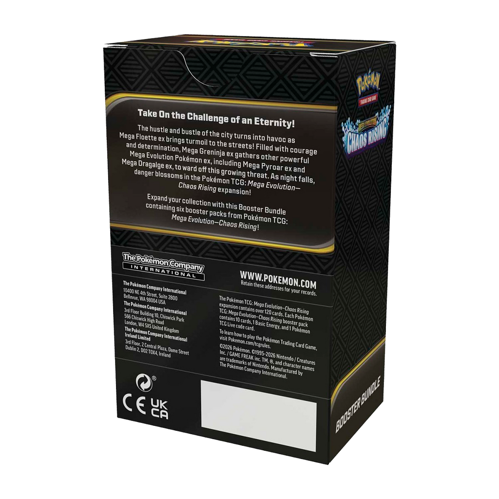 Pokémon Mega Evolution-Chaos Rising Booster Bundle (6 Packs) - Small Bacteria | UK Stockist