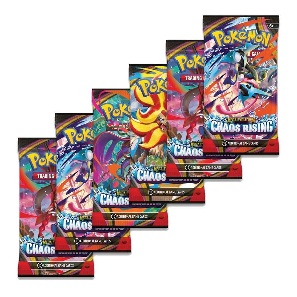Pokémon Mega Evolution-Chaos Rising Booster Bundle (6 Packs) - Small Bacteria | UK Stockist