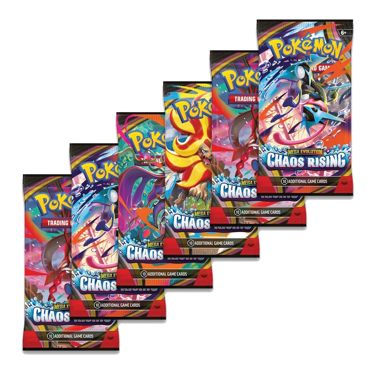 Pokémon Mega Evolution-Chaos Rising Booster Bundle (6 Packs) - Small Bacteria | UK Stockist