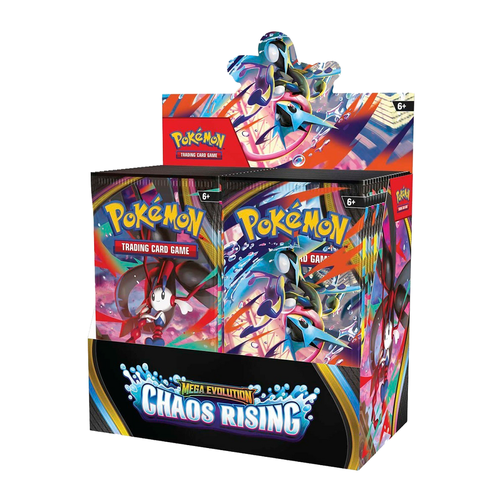 Pokémon Mega Evolution-Chaos Rising Booster Display Box (36 Packs) - Small Bacteria | UK Stockist