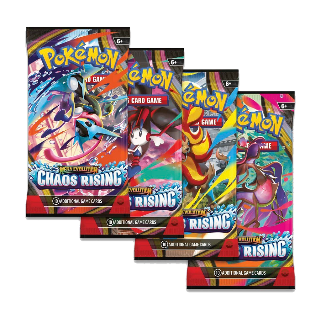 Pokémon Mega Evolution-Chaos Rising Half Booster Box (18 Packs) - Small Bacteria | UK Stockist