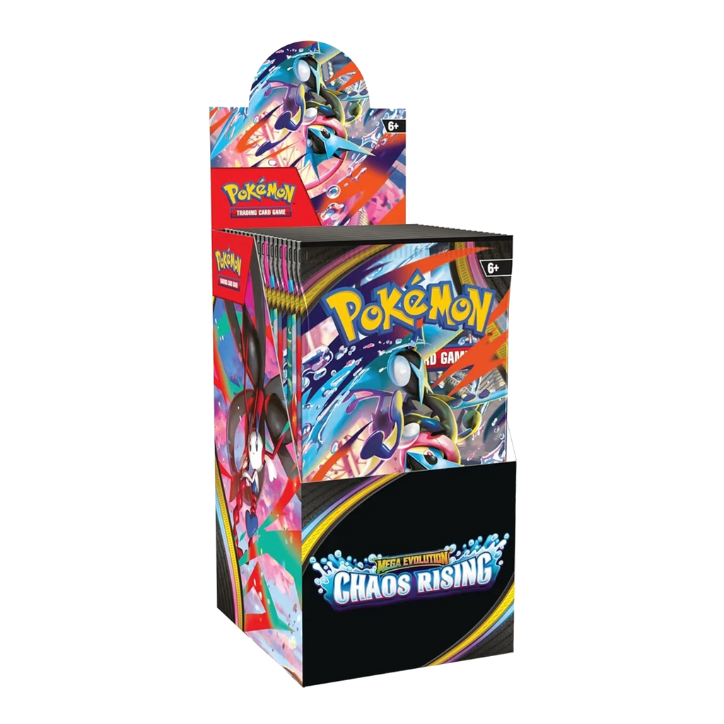 Pokémon Mega Evolution-Chaos Rising Half Booster Box (18 Packs) - Small Bacteria | UK Stockist