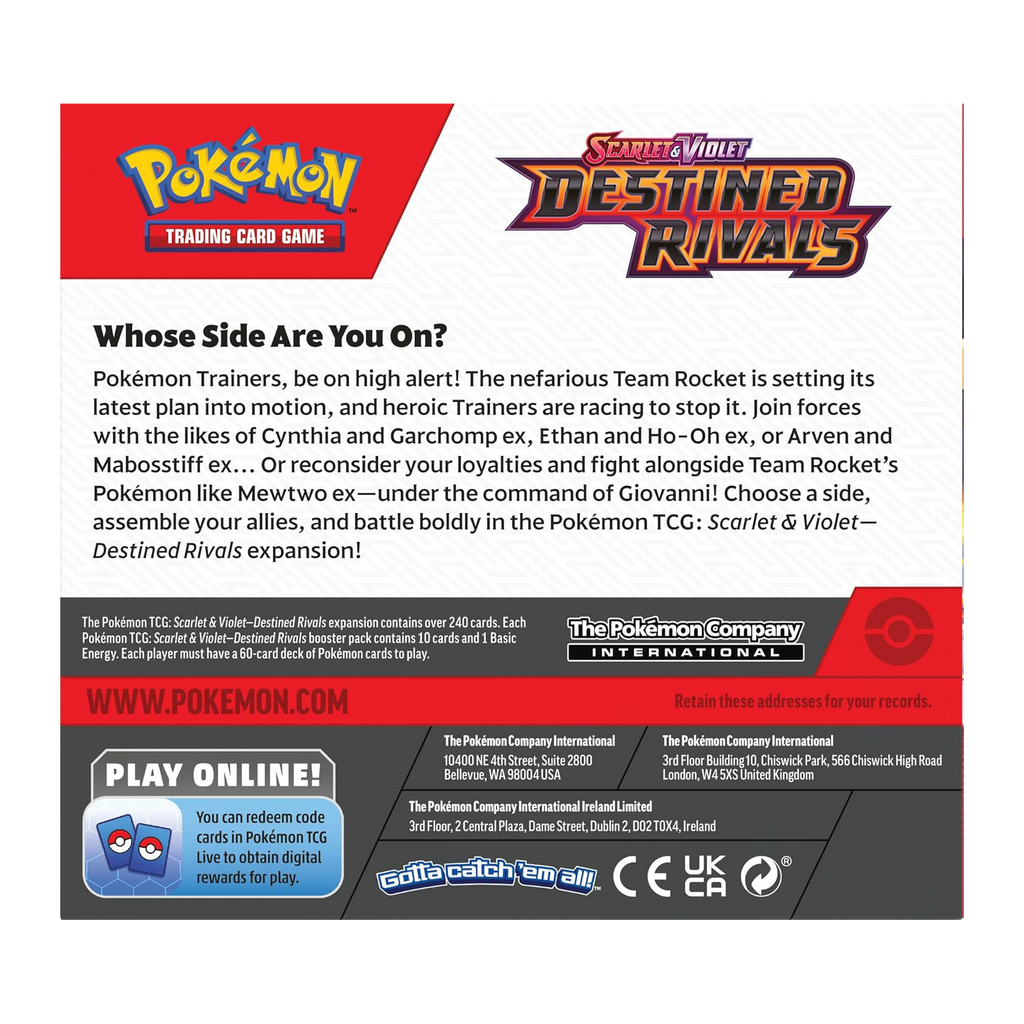 Pokémon Destined Rivals Booster Box - Small Bacteria | UK Stockist