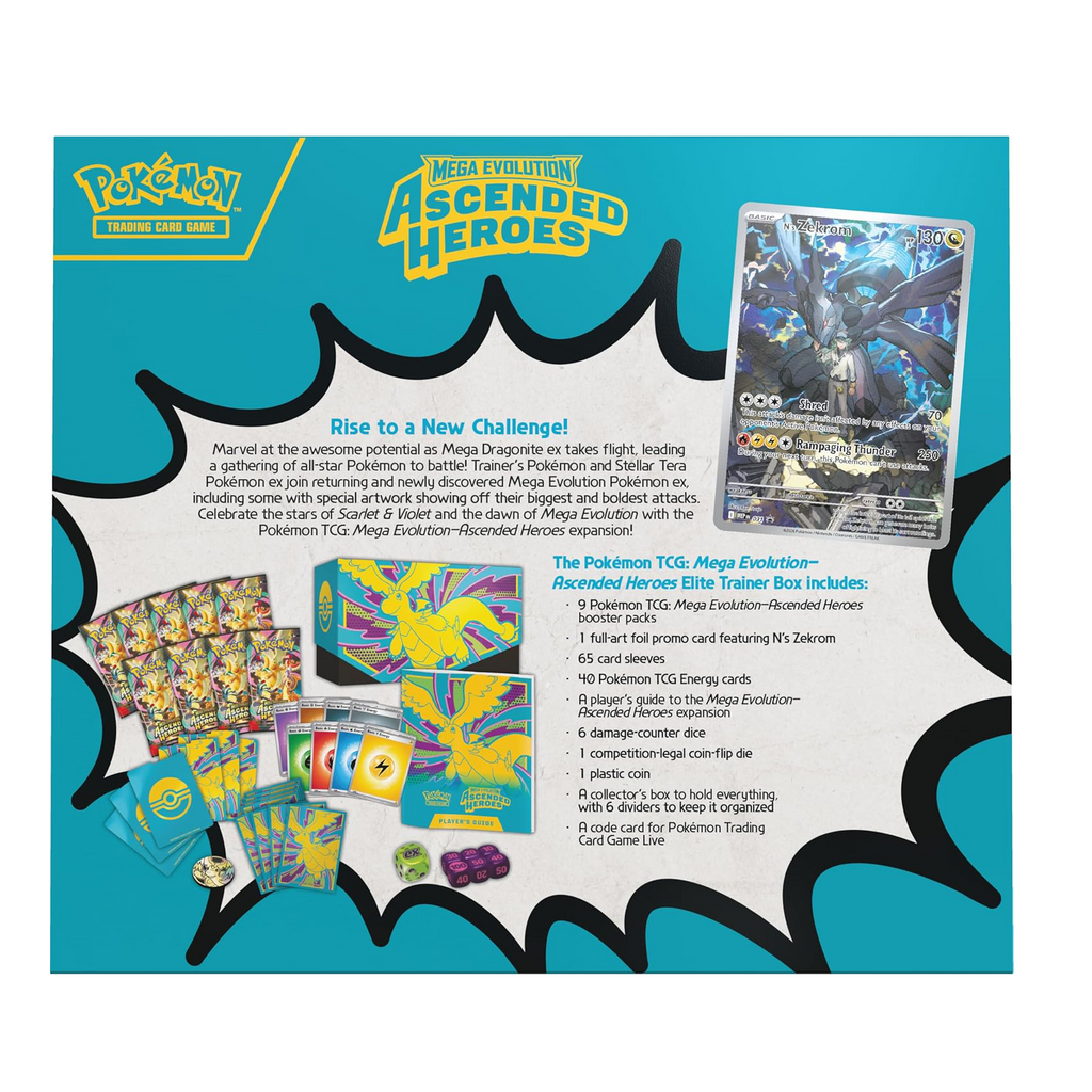 Pokémon Mega Evolution-Ascended Heroes Elite Trainer Box - Small Bacteria | UK Stockist