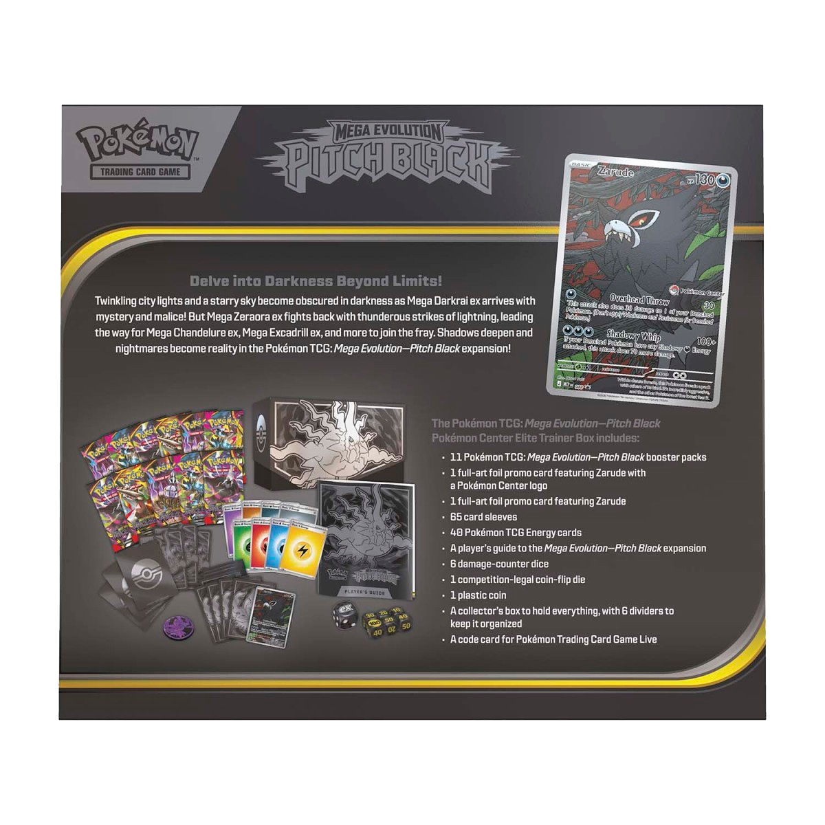 Pokémon Center Mega Evolution-Pitch Black Elite Trainer Box - Small Bacteria | UK Stockist