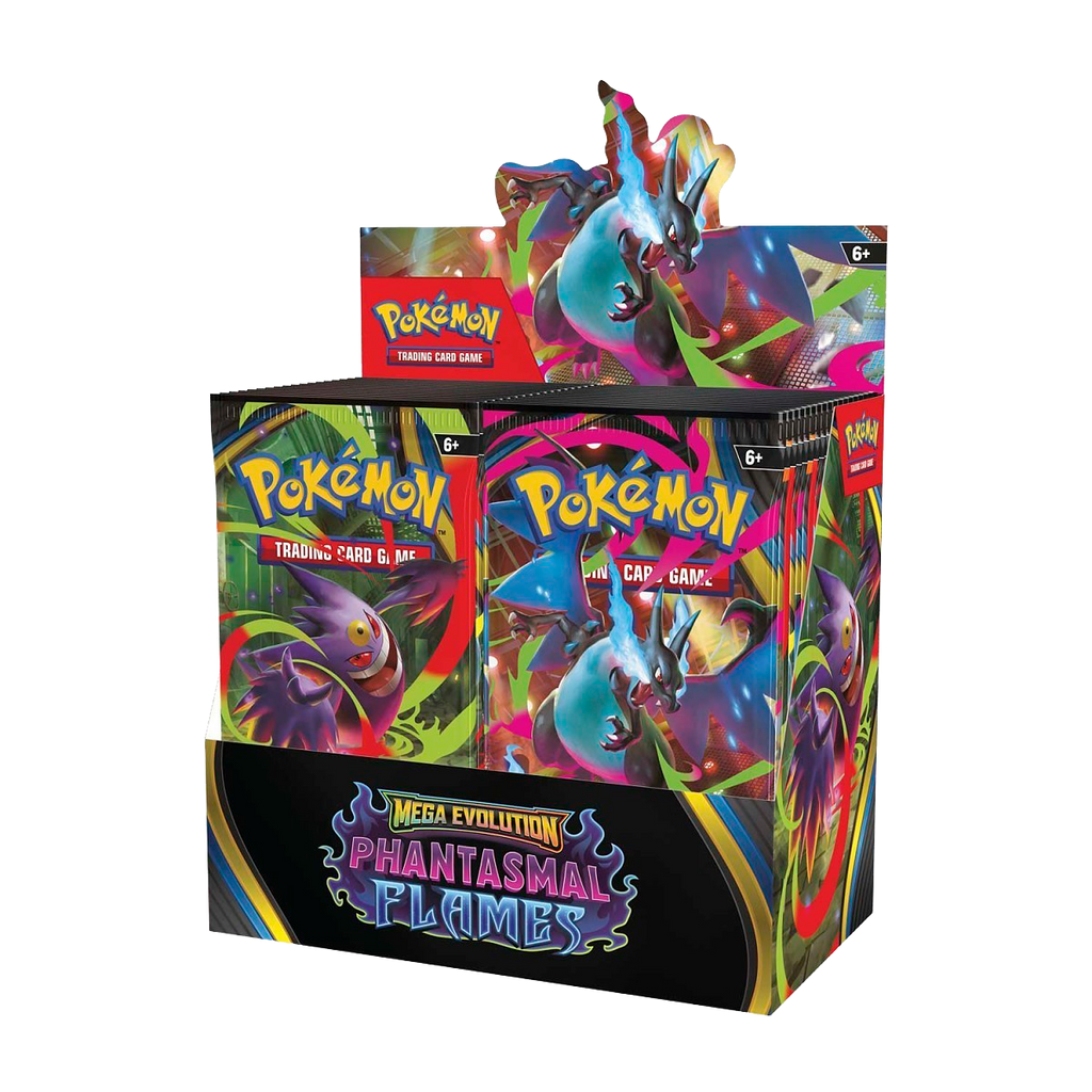 Pokémon Mega Evolution-Phantasmal Flames Booster Display Box (36 Packs) - Small Bacteria | UK Stockist