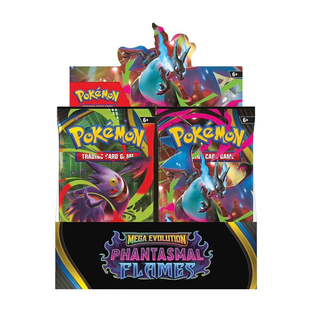 Pokémon Mega Evolution-Phantasmal Flames Booster Display Box (36 Packs) - Small Bacteria | UK Stockist