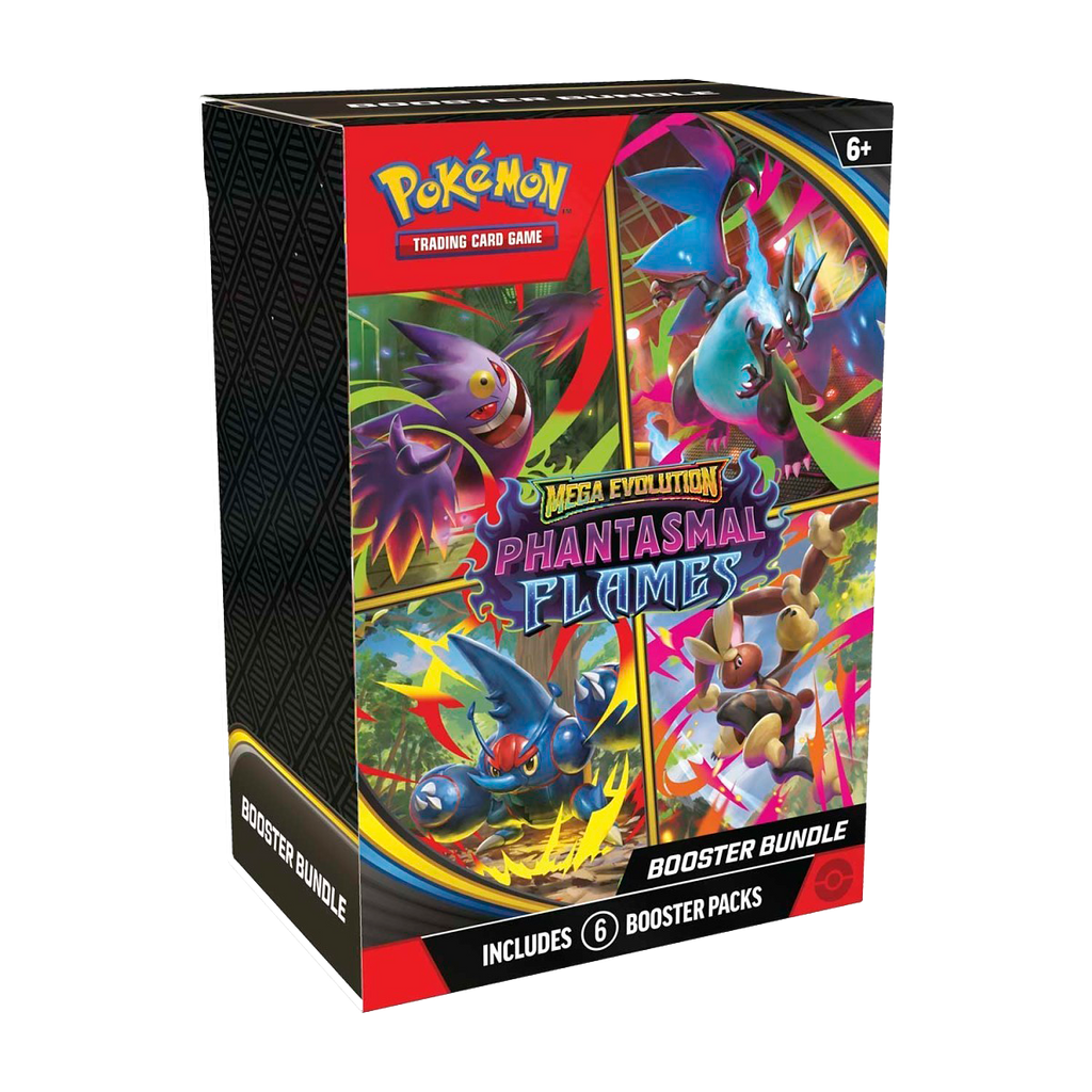 Pokémon Mega Evolution-Phantasmal Flames Booster Bundle (6 Packs) - Small Bacteria | UK Stockist