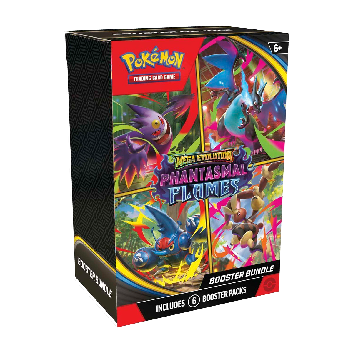 Pokémon Mega Evolution-Phantasmal Flames Booster Bundle (6 Packs) - Small Bacteria | UK Stockist