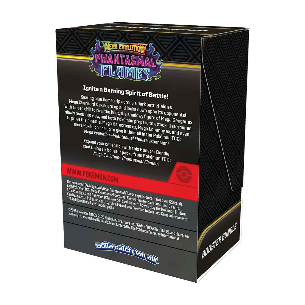 Pokémon Mega Evolution-Phantasmal Flames Booster Bundle (6 Packs) - Small Bacteria | UK Stockist