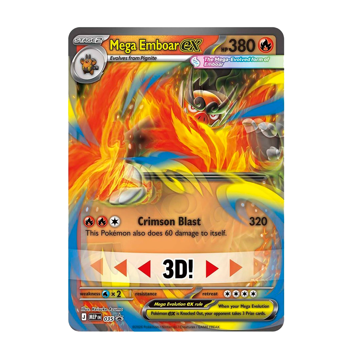 Pokémon Mega Evolution—Ascended Heroes Mega Emboar ex Box - Small Bacteria | UK Stockist