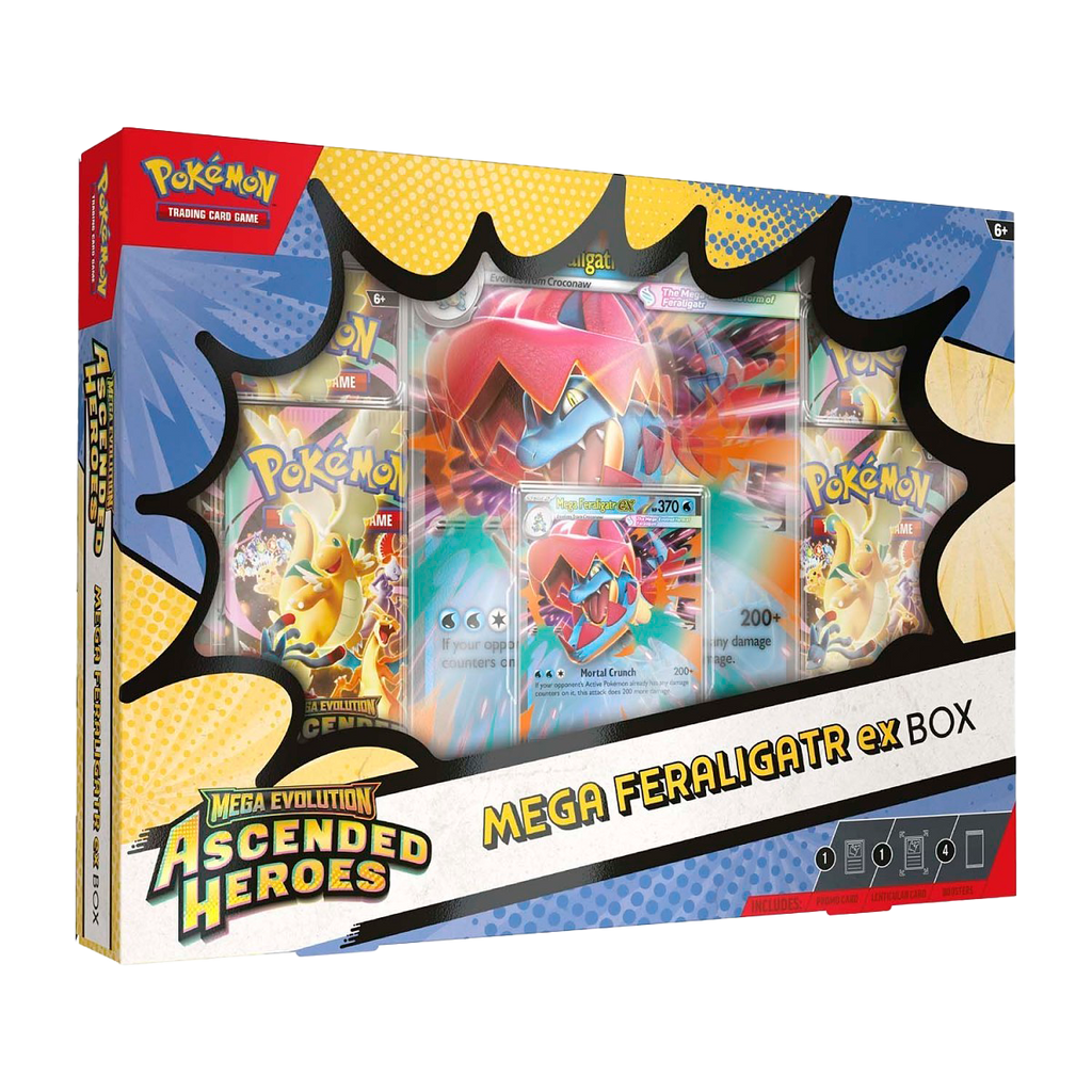 Pokémon Mega Evolution—Ascended Heroes Mega Feraligatr ex Box - Small Bacteria | UK Stockist
