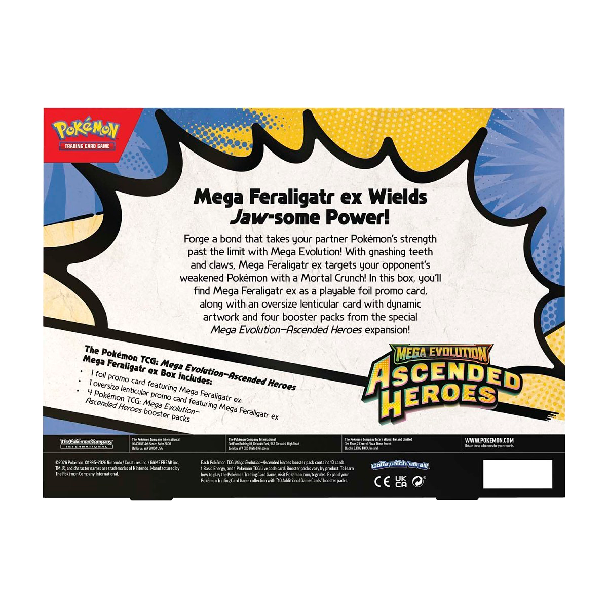 Pokémon Mega Evolution—Ascended Heroes Mega Feraligatr ex Box - Small Bacteria | UK Stockist