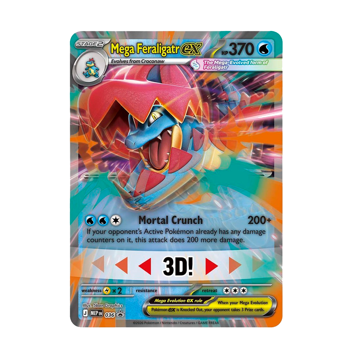 Pokémon Mega Evolution—Ascended Heroes Mega Feraligatr ex Box - Small Bacteria | UK Stockist