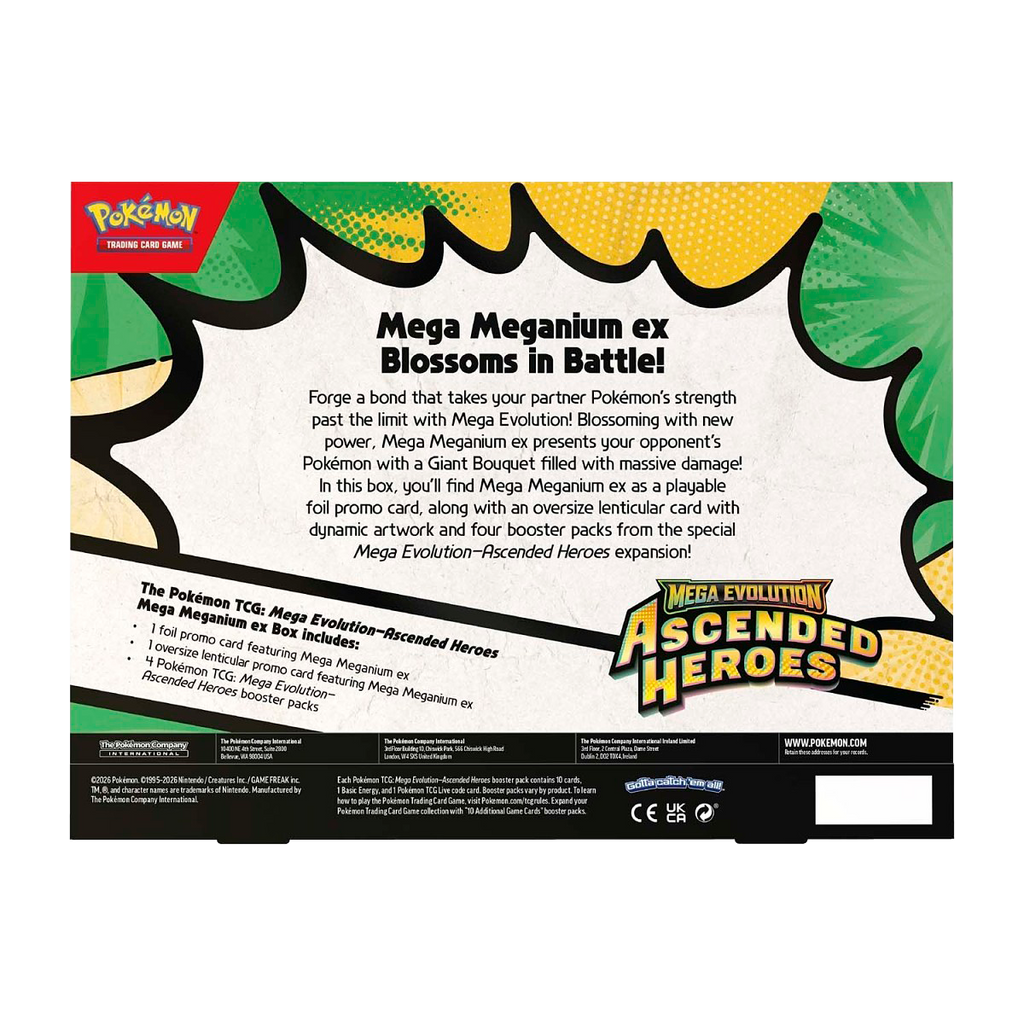 Pokémon Mega Evolution—Ascended Heroes Mega Meganium ex Box - Small Bacteria | UK Stockist