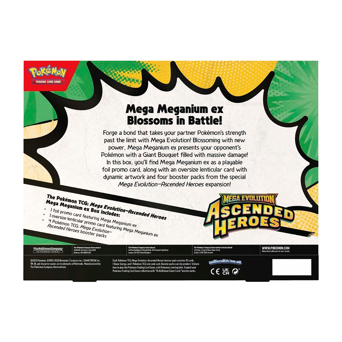 Pokémon Mega Evolution—Ascended Heroes Mega Meganium ex Box - Small Bacteria | UK Stockist