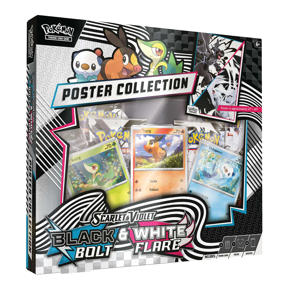 Pokémon Scarlet & Violet -Black Bolt & White Flare Unova Poster Collection - Small Bacteria | UK Stockist
