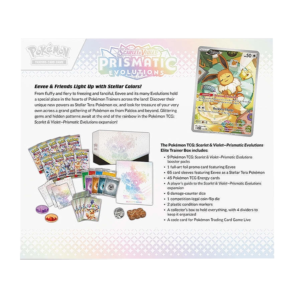 Pokémon Scarlet & Violet Prismatic Evolutions Elite Trainer Box - Small Bacteria | UK Stockist