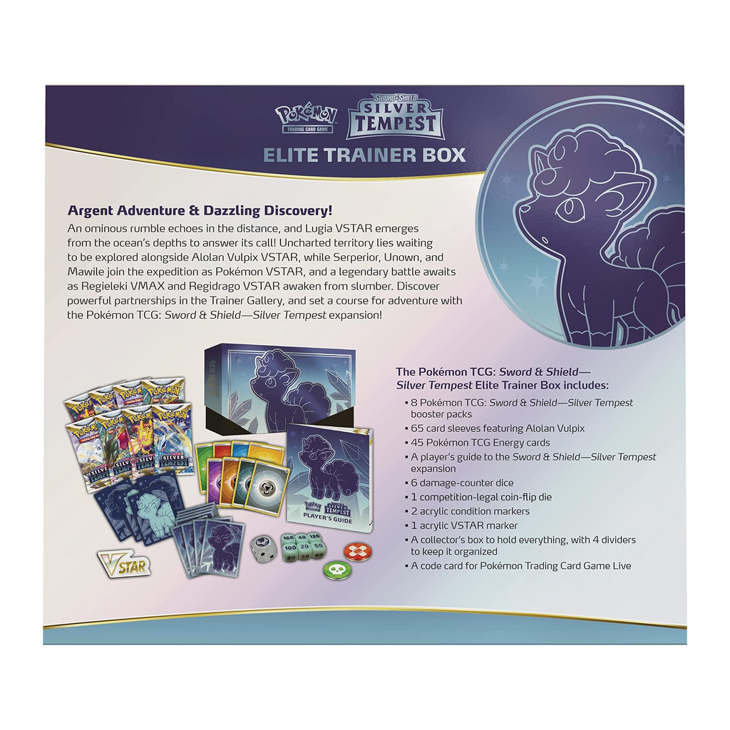 silver tempest booster box uk Pokémon Sword & Shield-Silver Tempest Elite Trainer Box - Small Bacteria