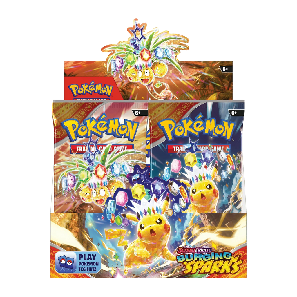 Pokémon TCG: Scarlet & Violet - Surging Sparks Booster Display Box (36 Packs) - Small Bacteria | UK Stockist
