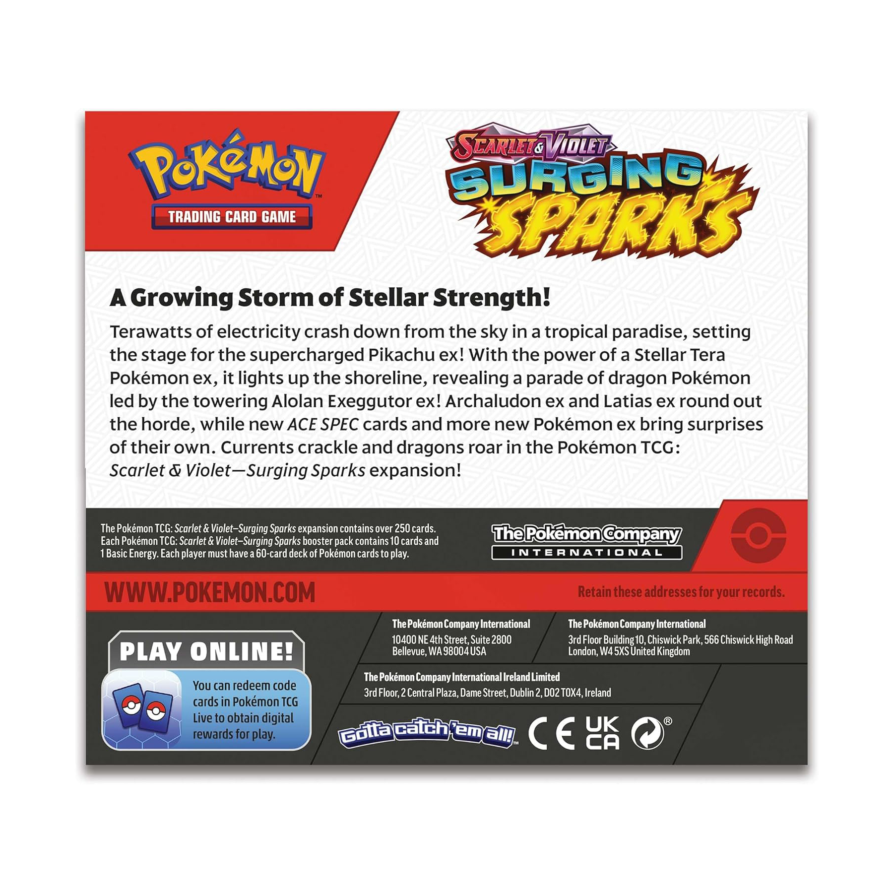 Pokémon TCG: Scarlet & Violet - Surging Sparks Booster Display Box (36 Packs) - Small Bacteria | UK Stockist