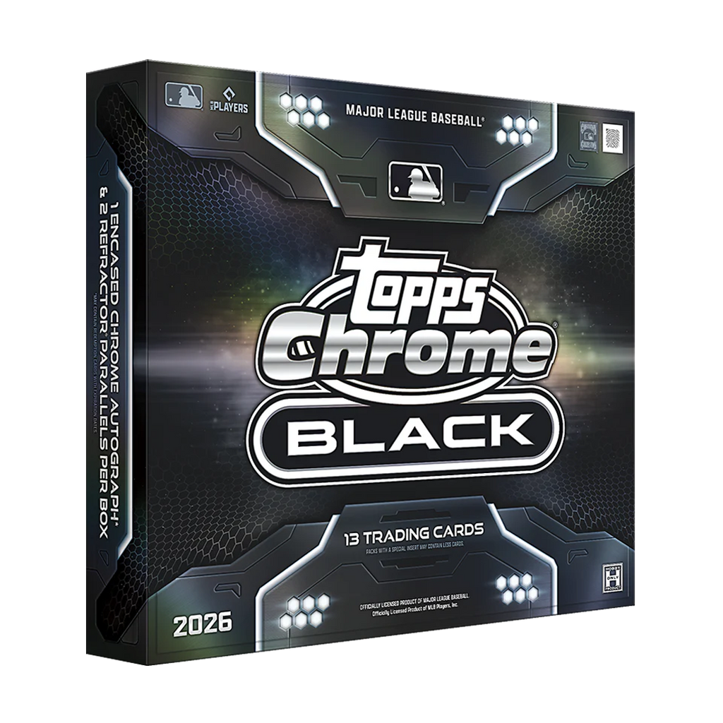 2026 Topps Chrome® Black Baseball Hobby Box - Small Bacteria | UK Stockist