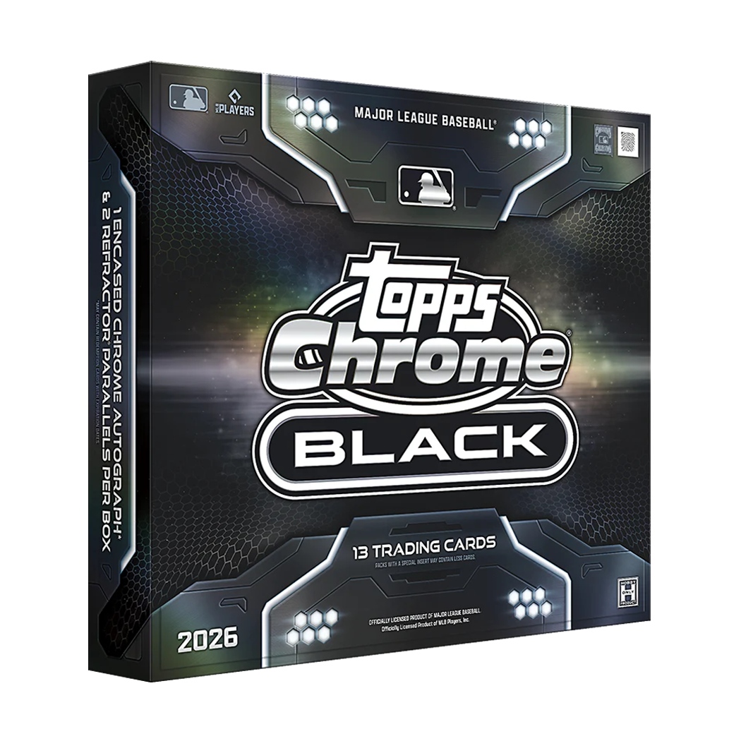 2026 Topps Chrome® Black Baseball Hobby Box - Small Bacteria | UK Stockist