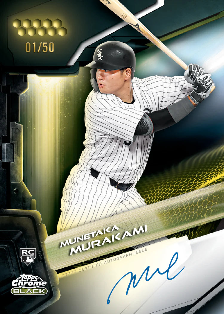 2026 Topps Chrome® Black Baseball Hobby Box - Small Bacteria | UK Stockist