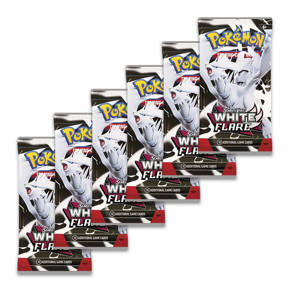 Pokémon Scarlet & Violet - White Flare Booster Bundle (6 packs) - Small Bacteria | UK Stockist