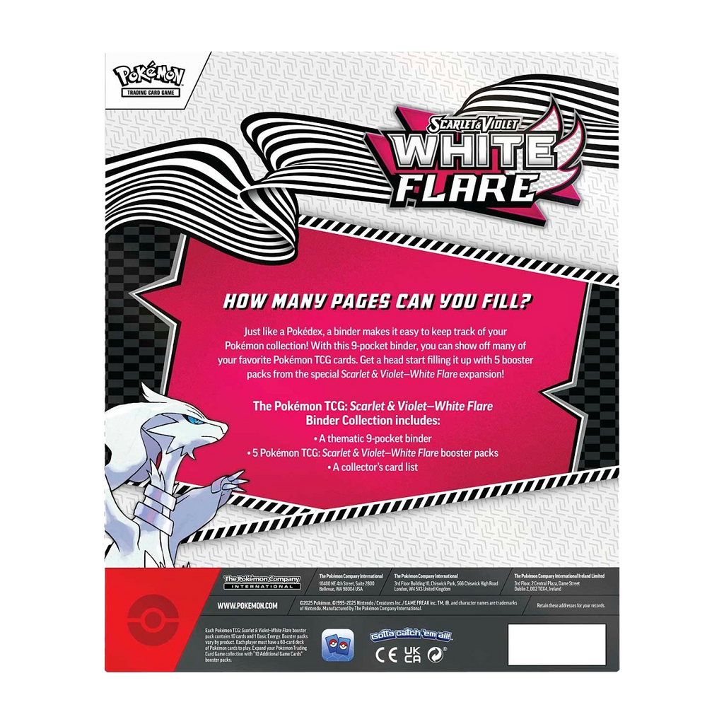Pokémon Scarlet & Violet - White Flare Binder Collection - Small Bacteria | UK Stockist