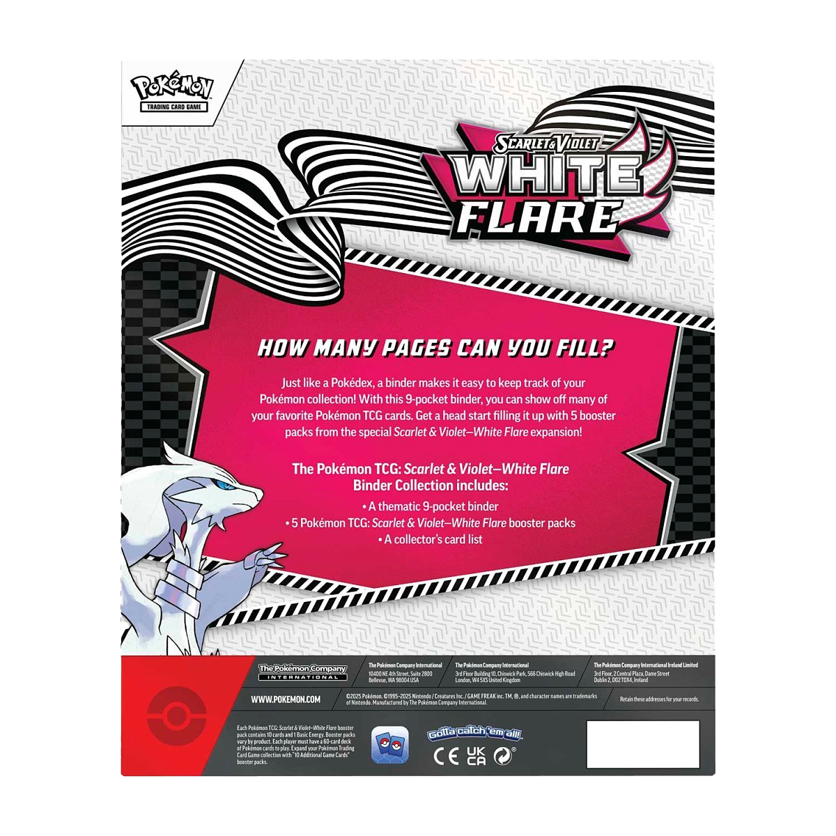 Pokémon Scarlet & Violet - White Flare Binder Collection - Small Bacteria | UK Stockist